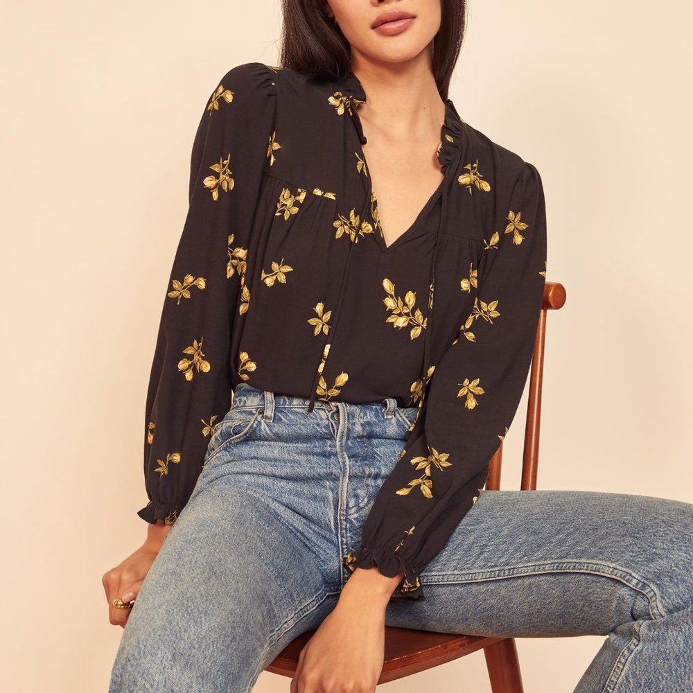 New Reformation Amira Top - Size Medium